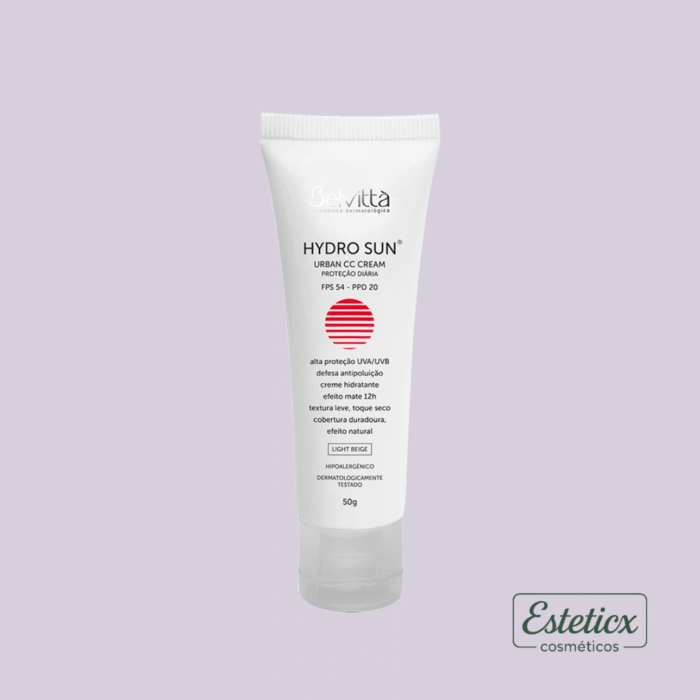 Protetor Solar BEGE CLARO Hydro Sun cc cream gel creme FPS40 54 50gr.