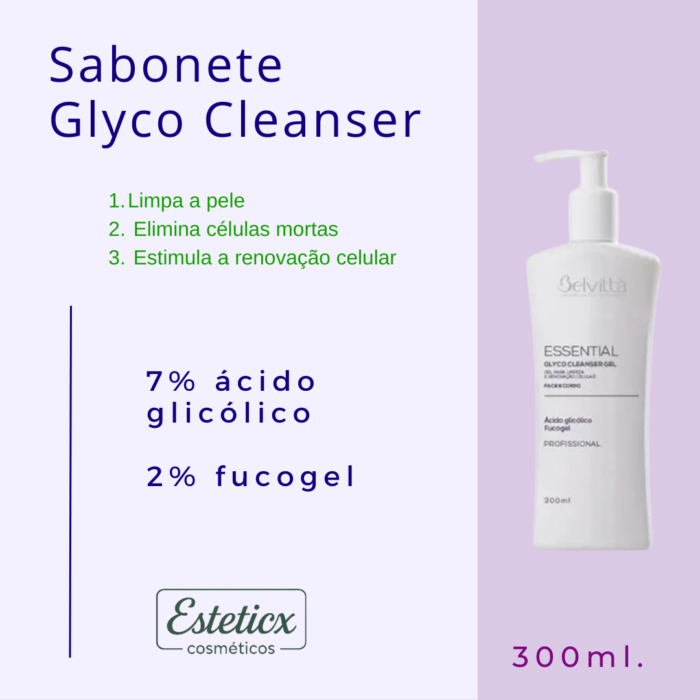 sabonete gel glyco cleanser 300 ml. 98/