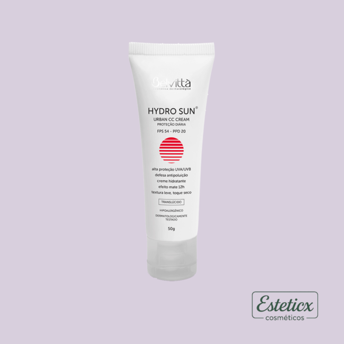 Protetor Solar Hydro Sun translucido 50gr cc cream gel creme FPS 54